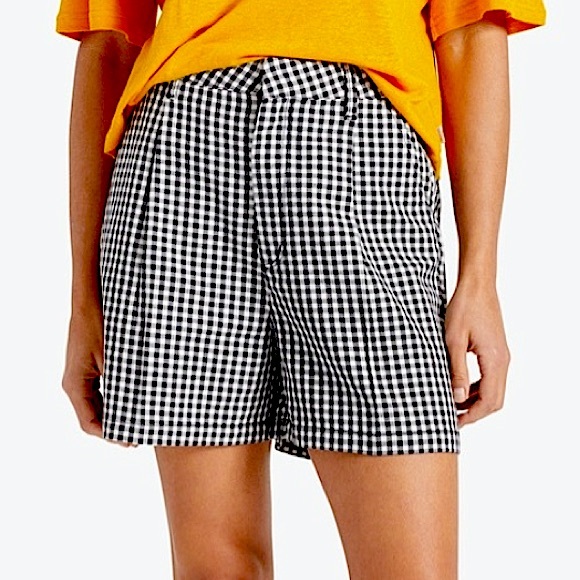Free People x Brixton Gingham Trouser Short, NEW - Picture 1 of 14